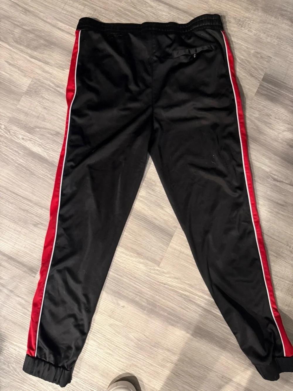 Sean John Colorblock Tracksuit Black Red White L 2 Piece Polyester Jacket Pants